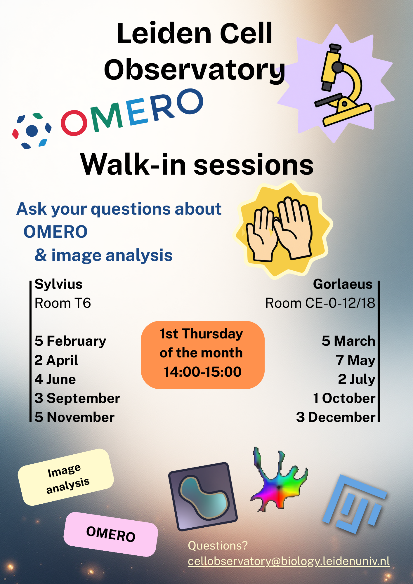 Walk-in sessions Leiden Cell Observatory